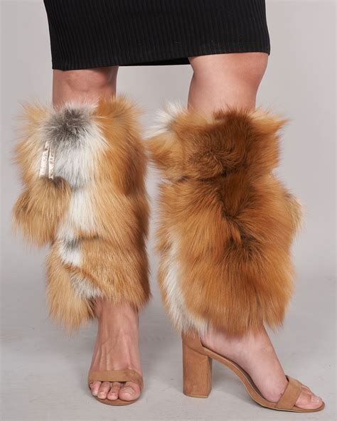 michael kors leg warmers|Michael Kors Fox Fur Leg Warmers .